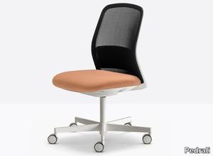 POLAR 3770 - Swivel mesh office chair with castors with 5-Spoke base _ Pedrali