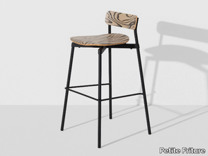 FROMME - High stackable wooden stool with footrest _ Petite Friture