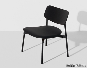 FROMME - Stackable armchair with leather seat _ Petite Friture