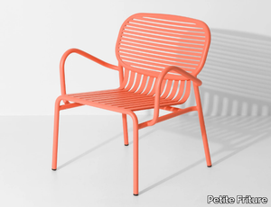 WEEK-END - Garden powder coated aluminium easy chair with armrests _ Petite Friture