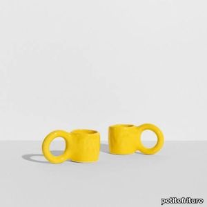 Donut Set of 2 espresso - Lemon