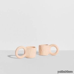 Donut Set of 2 espresso - Bubble gum