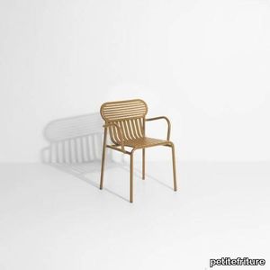 Week-end Week-End Garden Chair with armrests - Gold Studio Brichet-Ziegler