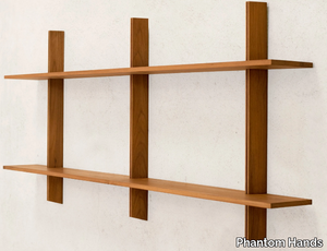 DW 02 - Open wall-mounted wooden bookcase _ Phantom Hands