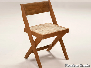 LIBRARY CHAIR - Chair in natural cane and teak _ Phantom Hands