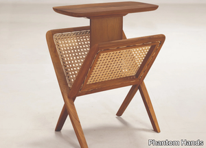 MUṄGĀRU - Coffee table in teak and cane with magazine rack _ Phantom Hands