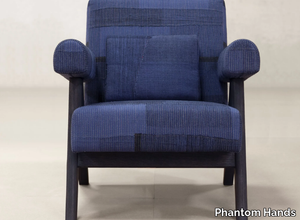 KESA COBALT - Fabric armchair with armrests _ Phantom Hands