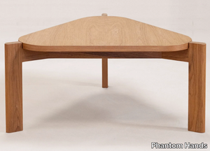 COFFEE TABLE - THREE LEGGED - Triangular wooden high side table _ Phantom Hands