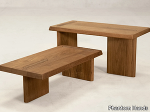 X + L 08 - Low rectangular teak coffee table _ Phantom Hands