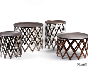 SAFARI - Folding round leather coffee table _ Pinetti