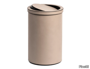 Calfskin bathroom waste bin - Calfskin bathroom waste bin _ Pinetti