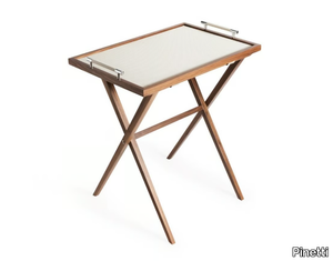 DEDALO - Wooden high side table with tray _ Pinetti