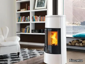 E924 M - Wood-burning Corner steel stove Class A+ _ Piazzetta