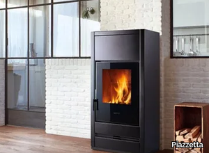 E928 - Wood-burning wall-mounted steel stove Class A+ _ Piazzetta