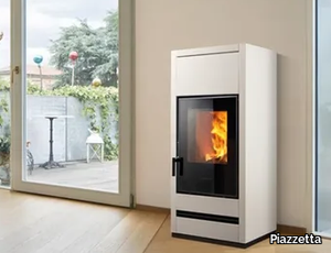 E128 - Wood-burning steel stove for air heating Class A+ _ Piazzetta