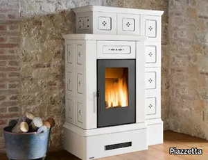 ORTISEI 5 STARS - Pellet faïence stove for air heating _ Piazzetta