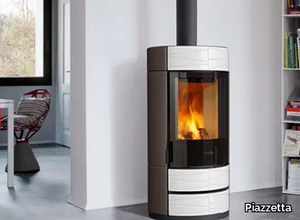 ROUND-H - Wood-burning Central stove for air heating Class A+ _ Piazzetta