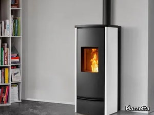 P920 M STEEL - Pellet steel stove _ Piazzetta