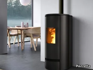 P920 T STEEL - Pellet steel stove _ Piazzetta