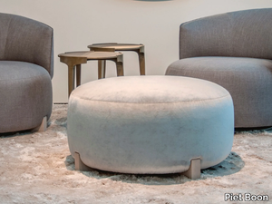 JANE - Upholstered round fabric pouf _ Piet Boon