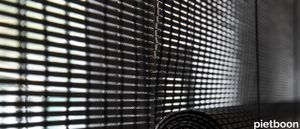 Woodweave roll-up and folding blinds by Zonnelux