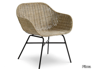 CIRE - Rattan easy chair with armrests _ Pilma