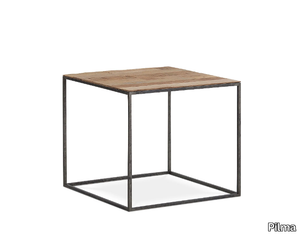 CUTE - Rectangular low steel and wood coffee table _ Pilma