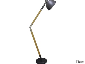 DENVER - Adjustable steel and wood floor lamp _ Pilma