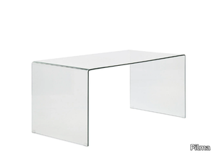 DESK - Rectangular tempered glass writing desk _ Pilma