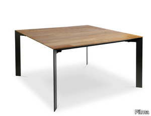 FUSION - Square teak table _ Pilma