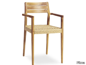 LENOUT - Teak chair with armrests _ Pilma