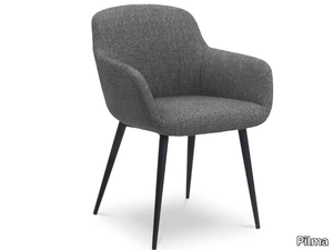 LUCCA - Fabric chair with armrests _ Pilma