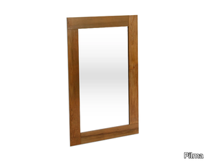 SQUARE - Rectangular teak mirror _ Pilma