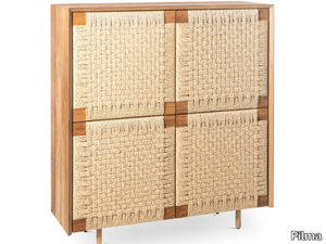 VIROTEC - Rattan highboard with doors _ Pilma