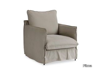 GRACIA - Fabric armchair with armrests _ Pilma