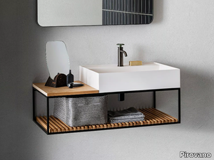 ELEMENT 127 - Wall-mounted vanity unit with mirror _ Pirovano