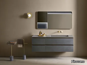 MIDI 105 - Single wall-mounted vanity unit with integrated washbasin _ Pirovano