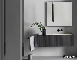 MILLENNIUM XL 107 - Bathroom composition with vanity unit, mirror and lamp _ Pirovano