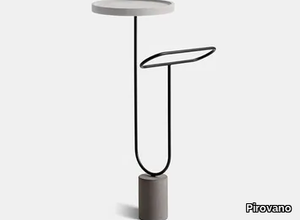 Towel rack - Standing metal towel rack with side table _ Pirovano