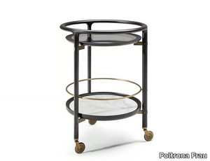 DUO - Wood and glass food trolley _ Poltrona Frau