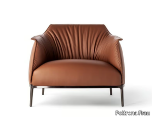 ARCHIBALD LARGE - Leather armchair with armrests _ Poltrona Frau