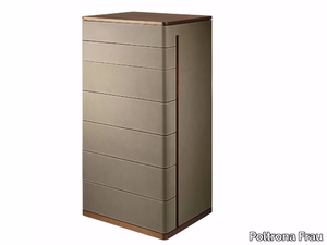 FIDELIO - Tanned leather chest of drawers _ Poltrona Frau