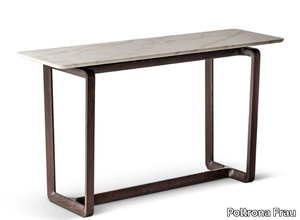 FIDELIO - Rectangular wooden and marble console table _ Poltrona Frau