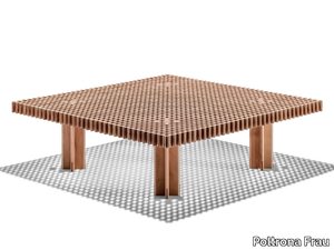 KYOTO - Square solid wood coffee table _ Poltrona Frau