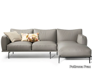 HAPPY JACK - Sectional leather sofa with chaise longue _ Poltrona Frau