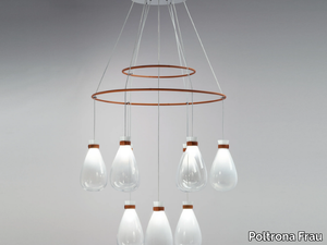 SOFFI - Blown glass chandelier _ Poltrona Frau