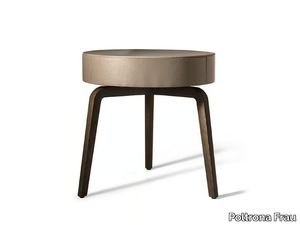 FIORILE - Round leather coffee table _ Poltrona Frau