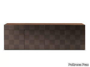 H_O - Leather sideboard with doors _ Poltrona Frau