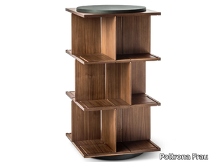 TURNER - Swivel wooden bookcase _ Poltrona Frau