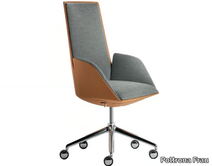 CERCLE - Fabric executive chair with 5-spoke base with castors _ Poltrona Frau